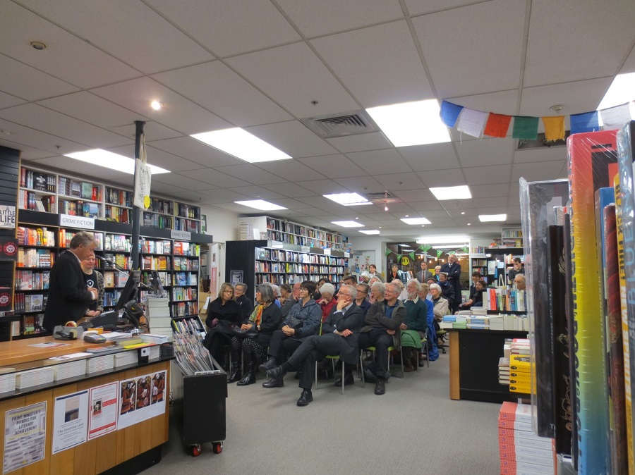 The crowd at the Wellington event for Steve Braunias's The Scene of the Crime