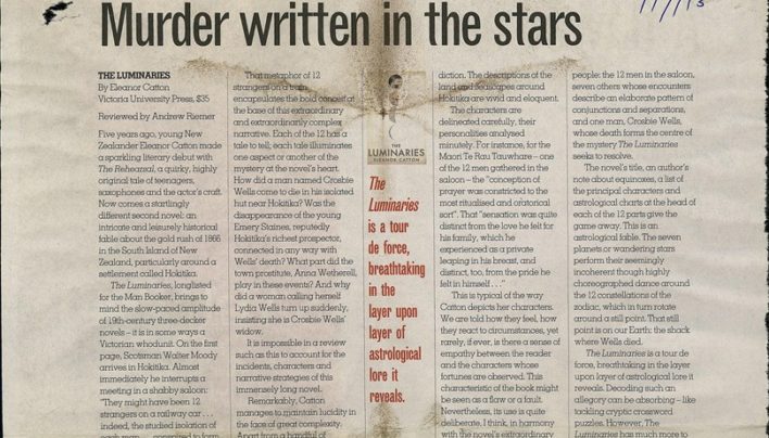 “Murder written in the stars” review, Dominion Post 7th September 2013