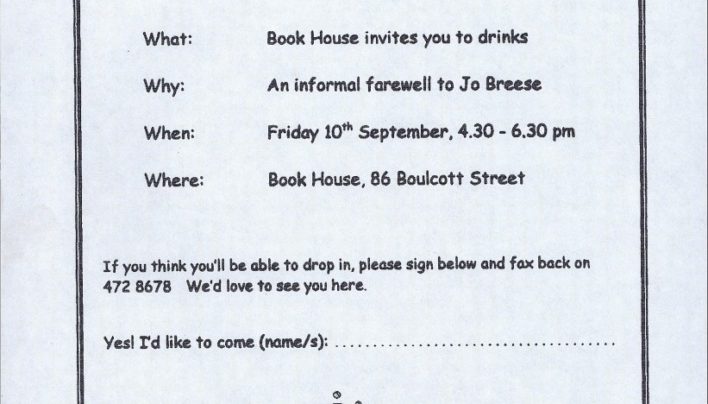 Jo Breese farewell, 1st September 1999