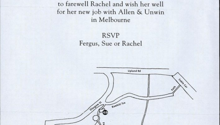 Rachel Lawson farewell, 30th June 2000