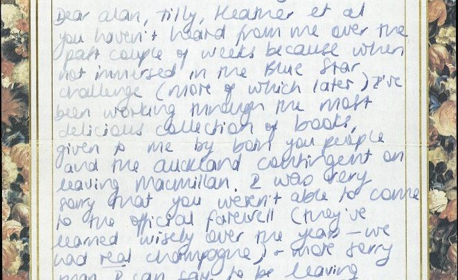 Joan Mackenzie letter, 22nd February 1998