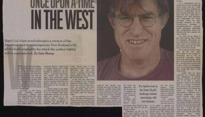 Posthumous reviews of The Cowboy Dog, Sunday Star-Times 5th November 2006 & Dominion Post, 4th November 2006