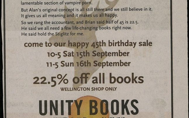 45th Birthday Sale advertisement, 11th September 2011