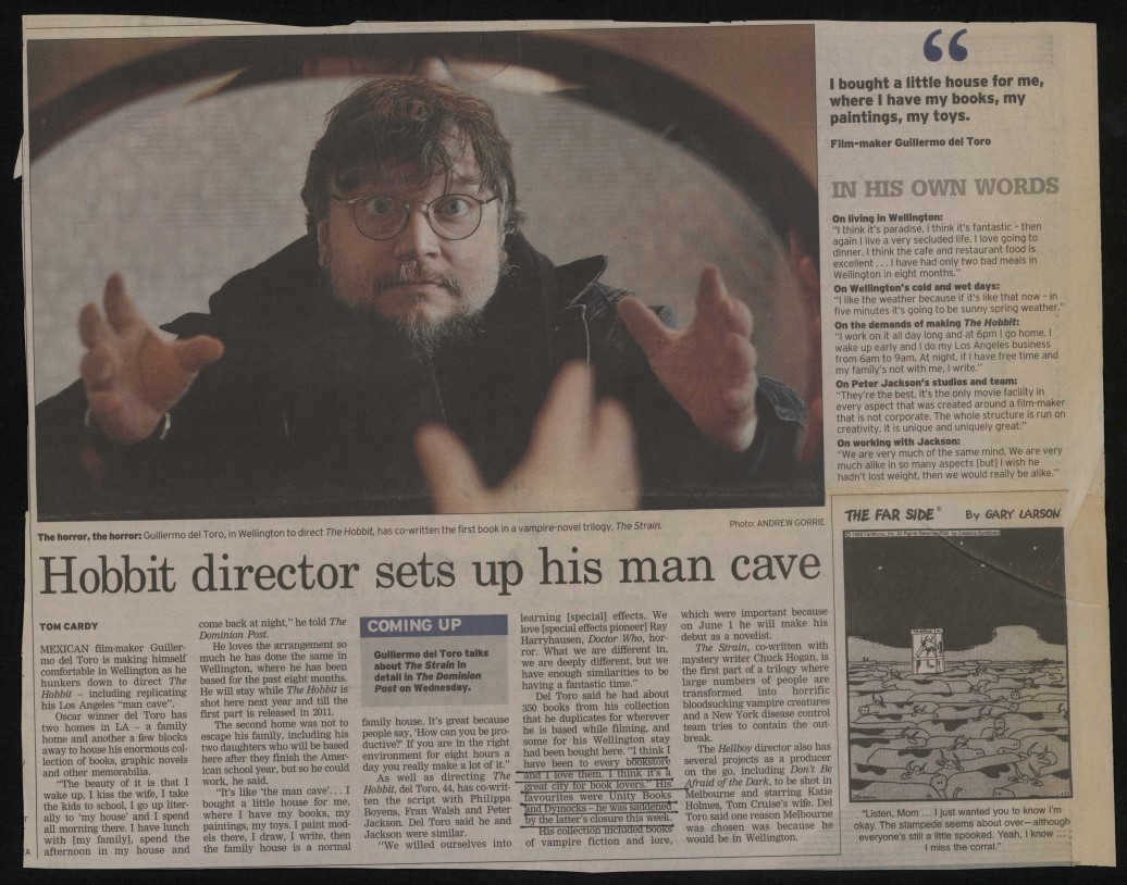 Guillermo del Toro article, The Dominion Post, 2009