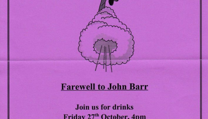 John Barr Farewell Party, 27th October 1995