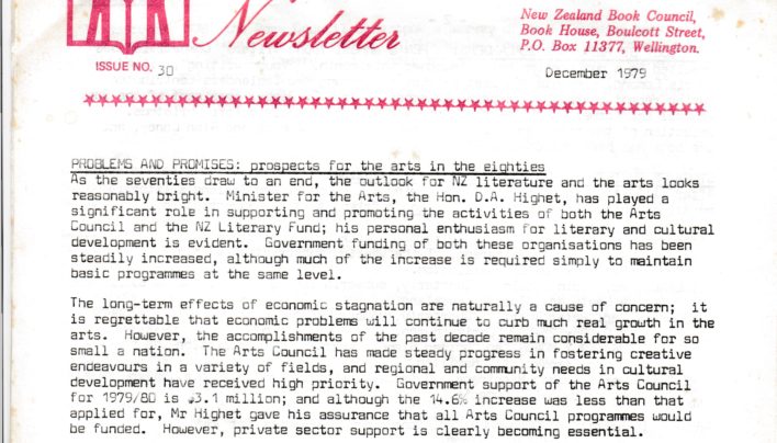 NZ Book Council Newsletter, 1979