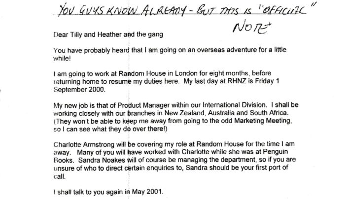 Tammy is going to London, 25th August 2000