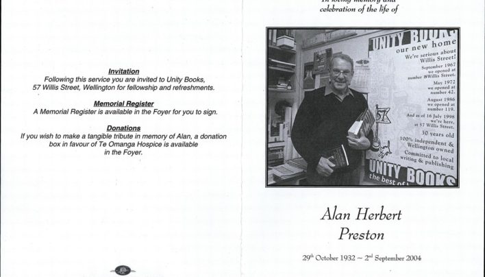 Alan Preston’s funeral, wake and eulogies, 7th September 2004