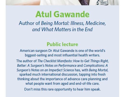 Atul Gawande lecture, 18th May 2015