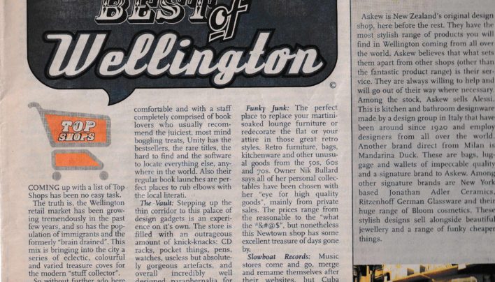 Best of Wellington, City Voice, 5th June 2001