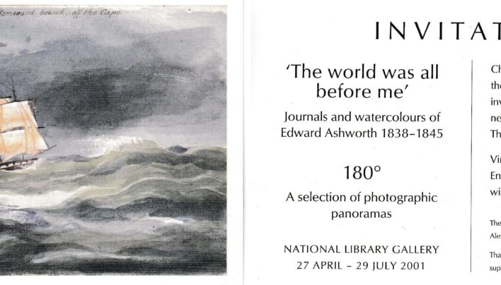 Edward Ashworth Exhibition Invitation, 26th April 2001