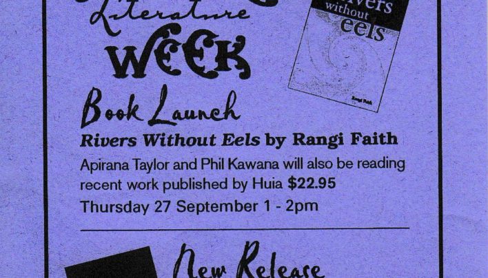 James K Baxter & Rangi Faith launch flyer, 26th September 2001