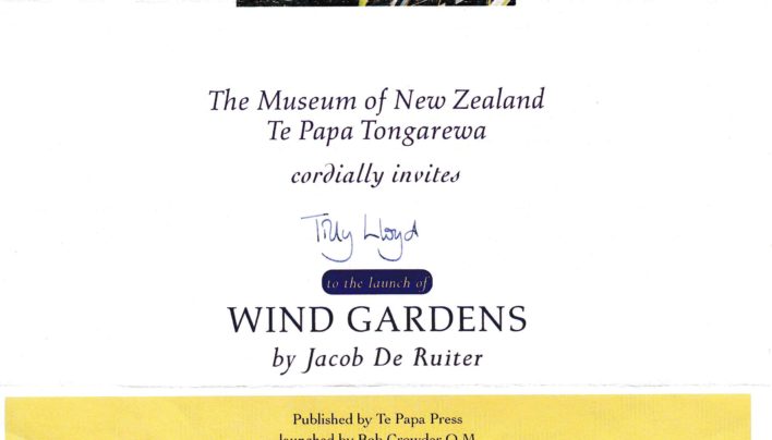 Wind Gardens launch invitation, 15th June 2001