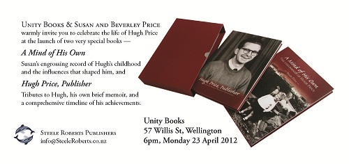 Hugh Price invitation, 23rd April 2012