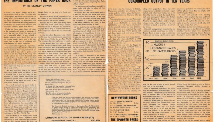 “The Importance of the Paper Back” article, Time & Tide, 30th May 1963