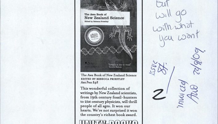 Advertisement with Awa Press, New Zealand Books, Spring 2009