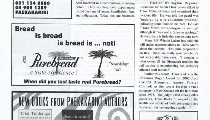 Advertisement, Paekakariki Expressed, 16th May 2003