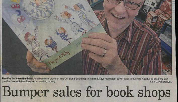 “Bumper sales for book shops” article, Dominion Post, 23rd December 2008
