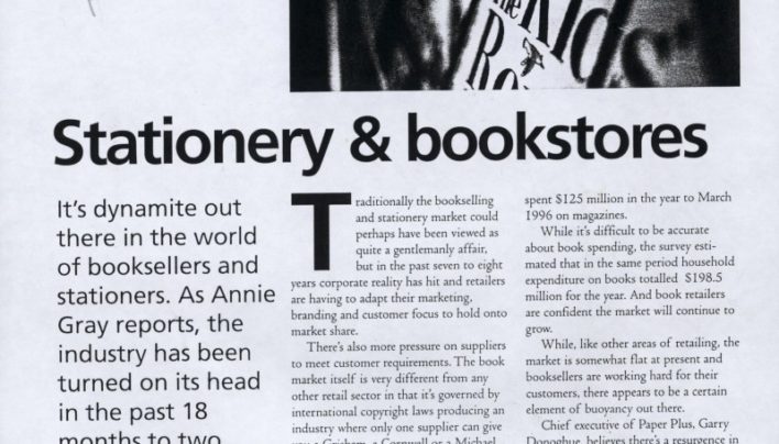 “Stationery & bookstores” sector analysis in Retail magazine, November 1997