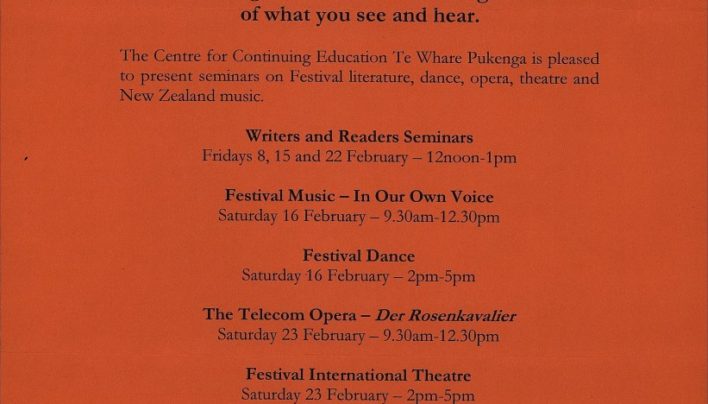 Festival Seminars, February 2001