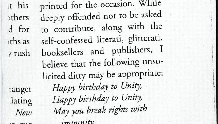 Beverley Baskerville on Unity’s 30th Birthday