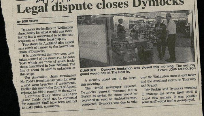 Dymocks dramas, May 1999