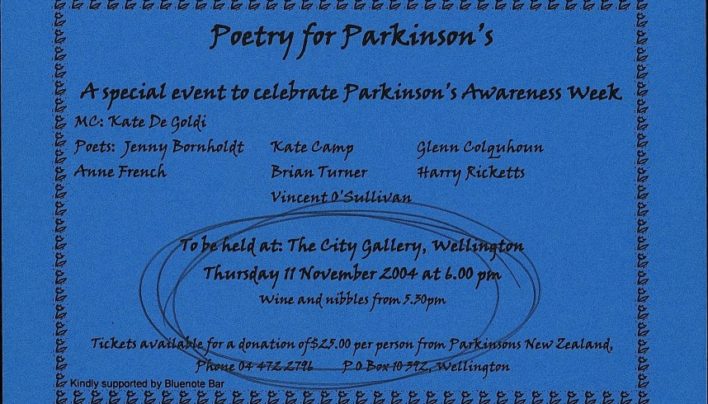 Poetry for Parkinson’s event, 11th November 2004
