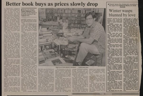 “Better book buys as prices slowly drop”, Sunday Times, 16th May 1993