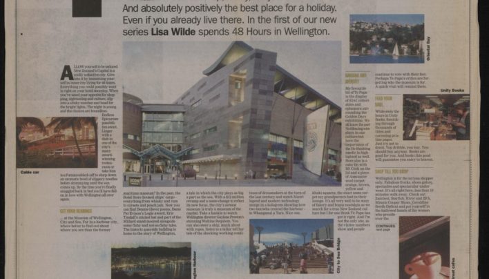 “48 Hours in Wellington”, The Evening Post, 15th May 2000