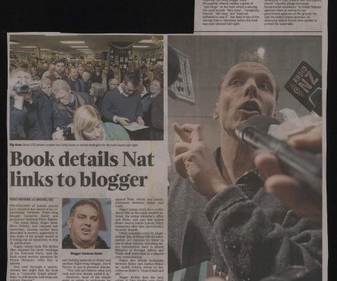 “Book details Nat links to blogger”, Dominion Post, 24th August 2014